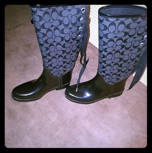 Coach Tristee,  lace up, rain boots